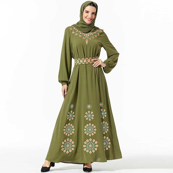 islamic dress women muslim clothing embroidery elegant maxi dresses fashion sashes green long sleeve robe plus size no hijab, Red
islamic dress women muslim clothing embroidery elegant maxi dresses fashion sashes green long sleeve robe plus size no hijab, Red