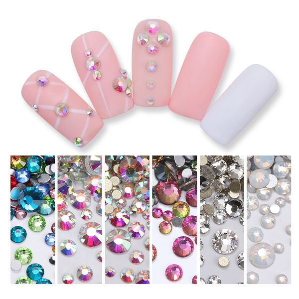 1 bag 600pcs multi-size ab colors opal nail crystal rhinestone shining flat bottom nail art 3d uv gel diy decoration manicure, Silver;gold
1 bag 600pcs multi-size ab colors opal nail crystal rhinestone shining flat bottom nail art 3d uv gel diy decoration manicure, Silver;gold