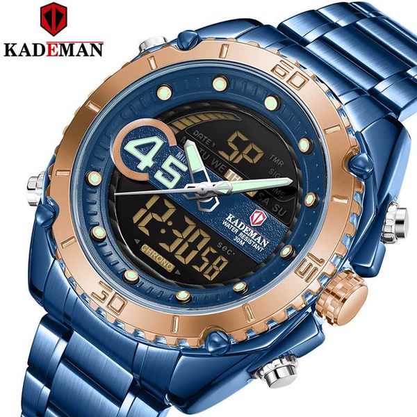 kademan men watch luminous led digital sport watches quartz waterproof wristwatch clock relogio masculino, Slivery;brown
kademan men watch luminous led digital sport watches quartz waterproof wristwatch clock relogio masculino, Slivery;brown