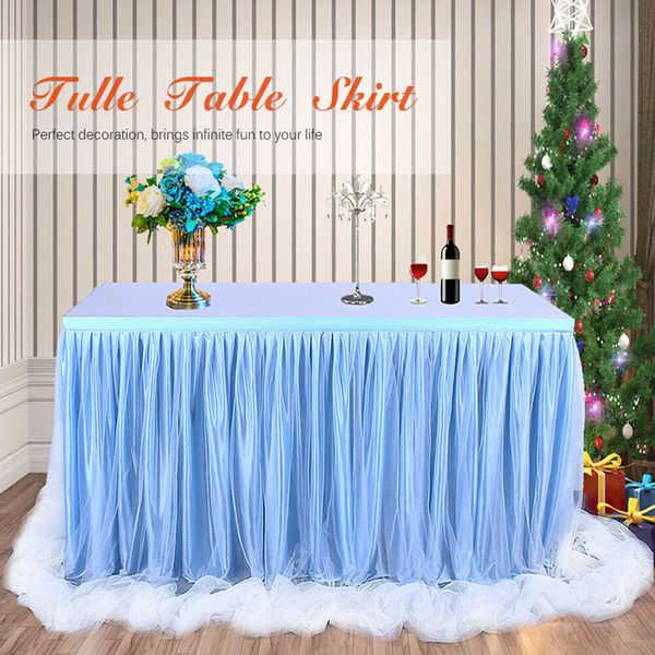 183*78cm large tulle table skirt cover birthday wedding festive party decor table cloth rectangular party christmas decoration
183*78cm large tulle table skirt cover birthday wedding festive party decor table cloth rectangular party christmas decoration