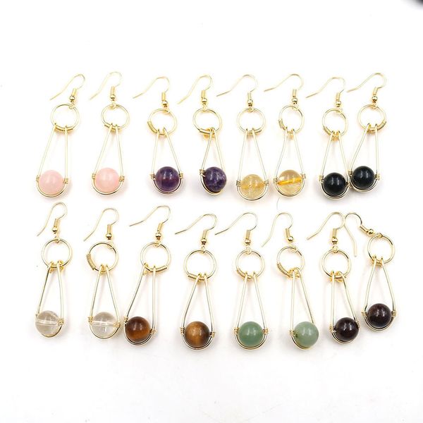wholesale 5 pairs gold plated circle wire wrap with rose quartz round beads dangle earrings for women charm jewelry, Silver
wholesale 5 pairs gold plated circle wire wrap with rose quartz round beads dangle earrings for women charm jewelry, Silver