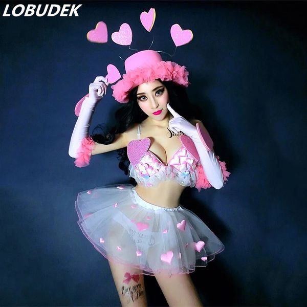 stage wear valentine's day bar nightclub party costume lovely pink bikini skirt set jazz dance team performance dj singer outfit, Black;red
stage wear valentine's day bar nightclub party costume lovely pink bikini skirt set jazz dance team performance dj singer outfit, Black;red