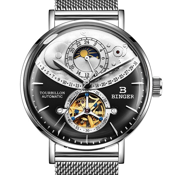 switzerland automatic watch men binger skeleton mechanical men watches fashion brand clock relogio masculino waterproof black, Slivery;brown
switzerland automatic watch men binger skeleton mechanical men watches fashion brand clock relogio masculino waterproof black, Slivery;brown