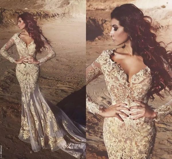 new new arabic mermaid long sleeves lace evening dresses deep v neck beads appliqued dubai evening gowns vestidos de fiesta wlf3, Black;red
new new arabic mermaid long sleeves lace evening dresses deep v neck beads appliqued dubai evening gowns vestidos de fiesta wlf3, Black;red