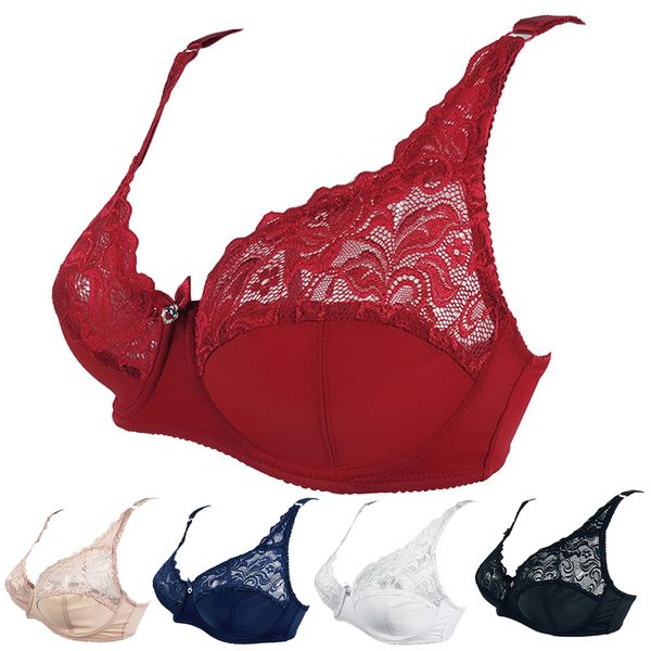2019 women c d cup big size bars women bra solid lace hollow out soutien gorge underwears ultrathin transparent brassiere, Red;black
2019 women c d cup big size bars women bra solid lace hollow out soutien gorge underwears ultrathin transparent brassiere, Red;black