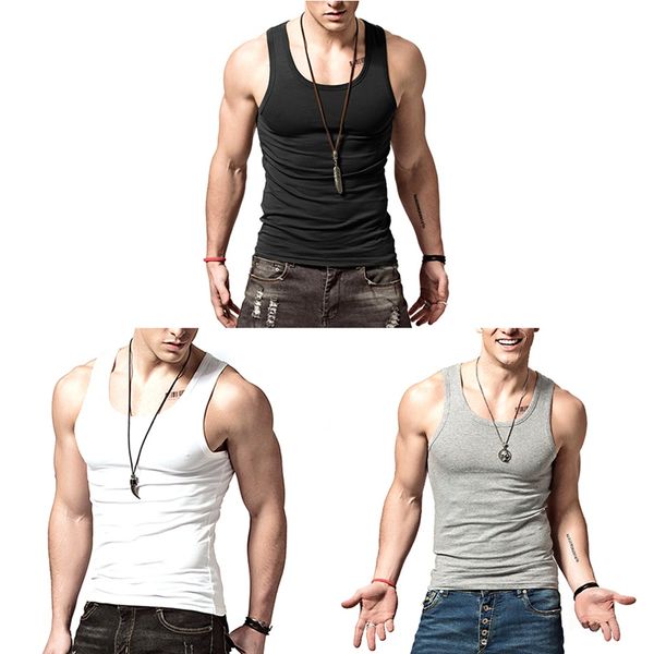 men vest sleeveless pullover elastic breathable cotton tank sportswear tank for men undershirt, Black;blue
men vest sleeveless pullover elastic breathable cotton tank sportswear tank for men undershirt, Black;blue