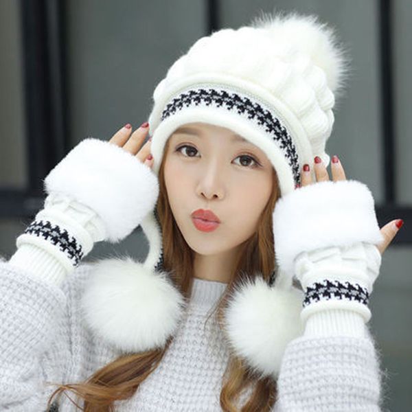 fashion women knitted hat gloves set xmas warming beanie hat full cover glove kit for winter hsj88, Blue;gray
fashion women knitted hat gloves set xmas warming beanie hat full cover glove kit for winter hsj88, Blue;gray