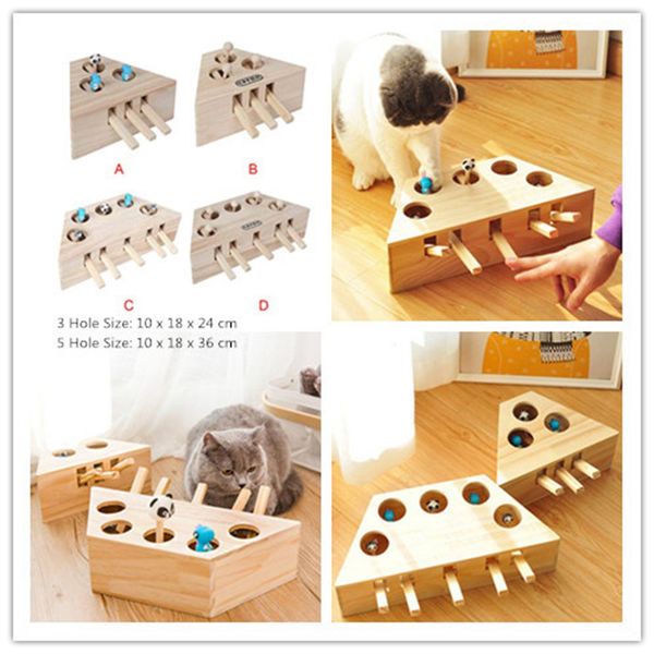 cat hunt toy chase mouse solid wooden interactive maze pet hit hamster with 3/5-holed mouse hole catch bite catnip funny toy
cat hunt toy chase mouse solid wooden interactive maze pet hit hamster with 3/5-holed mouse hole catch bite catnip funny toy