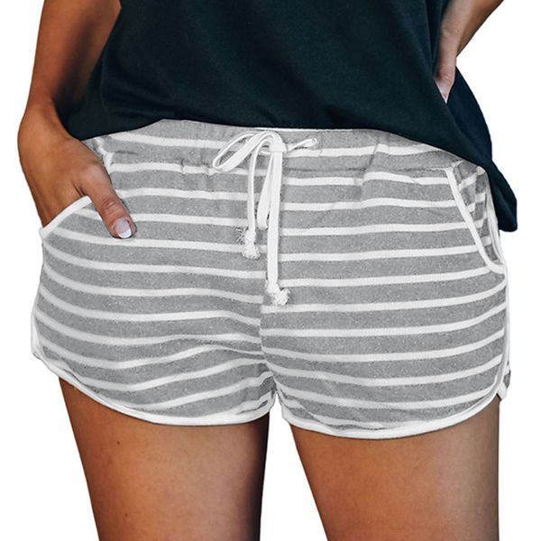 women's shorts simple lace-up elastic waist woman casual stripes stitching short ladies summer slim plus size 2021, White;black
women's shorts simple lace-up elastic waist woman casual stripes stitching short ladies summer slim plus size 2021, White;black