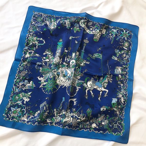 new small silk square scarf women's scarfs satin summer vintage carriage print scarf blue tulle hijab mulberry silk scarves, Blue;gray
new small silk square scarf women's scarfs satin summer vintage carriage print scarf blue tulle hijab mulberry silk scarves, Blue;gray