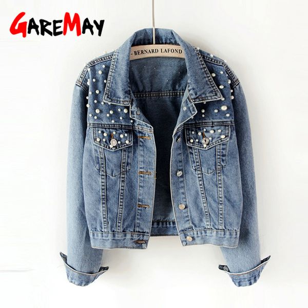 garemay 2019vintage pearl beading short denim jackets women blue wash long sleeve casual jean jacket bomber denim coat plus size, Black;brown
garemay 2019vintage pearl beading short denim jackets women blue wash long sleeve casual jean jacket bomber denim coat plus size, Black;brown