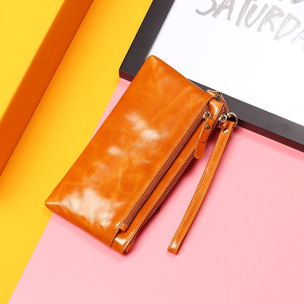 new lady's wallet oil wax skin retro long wallet large capacity hand multi-functional mobile phone bag, Red;black
new lady's wallet oil wax skin retro long wallet large capacity hand multi-functional mobile phone bag, Red;black