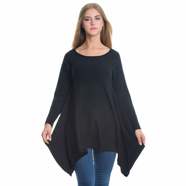 new style korean style women sweater loose knitted pullover medium-long women winter jumper, White;black
new style korean style women sweater loose knitted pullover medium-long women winter jumper, White;black
