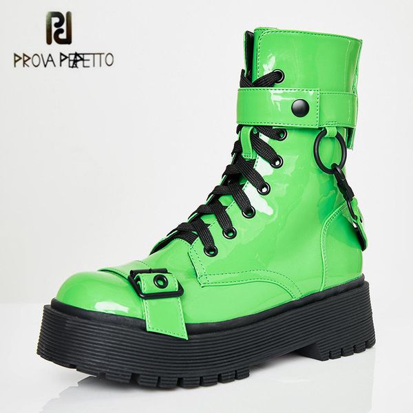 prova perfetto fashion street punk platform boots round toe patent leather boots for women lace up boot woman botas mujer, Black
prova perfetto fashion street punk platform boots round toe patent leather boots for women lace up boot woman botas mujer, Black