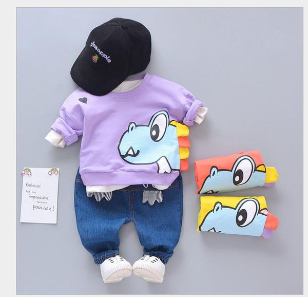child cartoon two-piece set 2, White