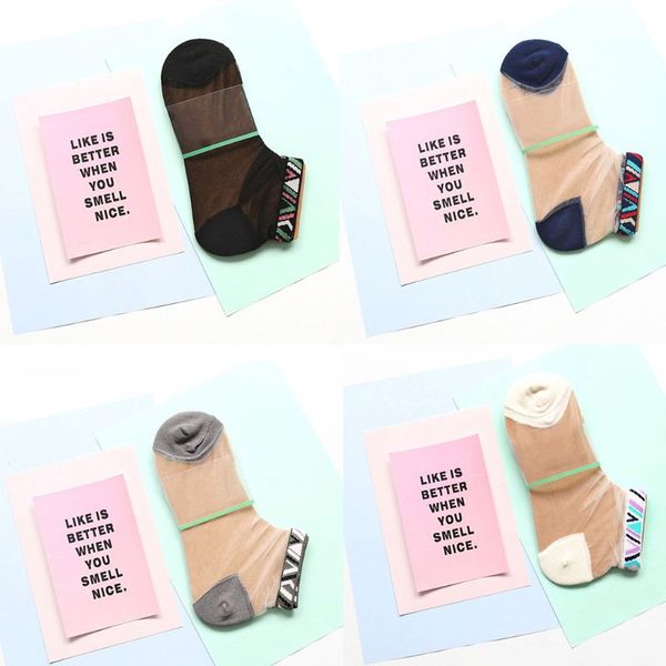 women summer ultra-thin glass fiber short ankle socks contrast color triangle print cuffs transparent tube hosiery, Black;white
women summer ultra-thin glass fiber short ankle socks contrast color triangle print cuffs transparent tube hosiery, Black;white