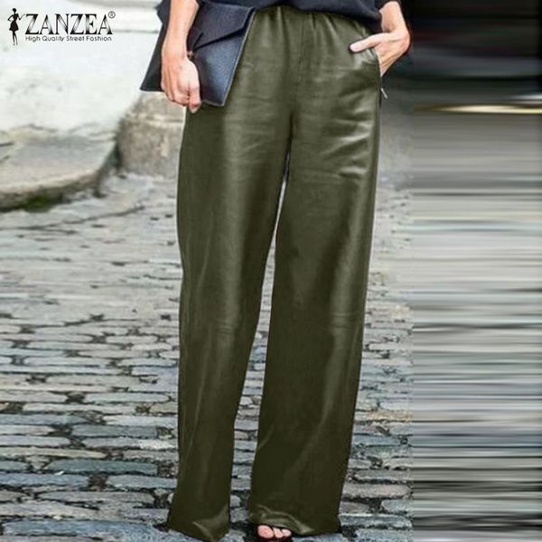 women's pants & capris zanzea elastic waist pu leather trousers 2021 fashion work office wide leg women casual solid pockets long panta, Black;white
women's pants & capris zanzea elastic waist pu leather trousers 2021 fashion work office wide leg women casual solid pockets long panta, Black;white