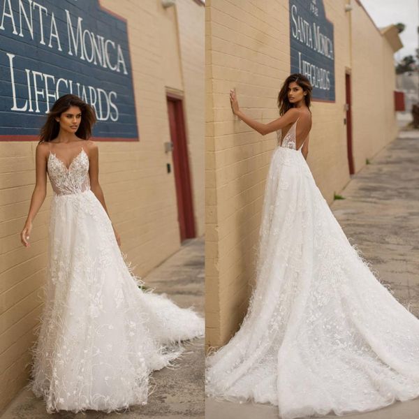 милла нова 2019 элегантные свадебные платья из перьев кружева аппликация сексуальное спагетти v-образным вырезом свадебные платья страна бог, White
милла нова 2019 элегантные свадебные платья из перьев кружева аппликация сексуальное спагетти v-образным вырезом свадебные платья страна бог, White