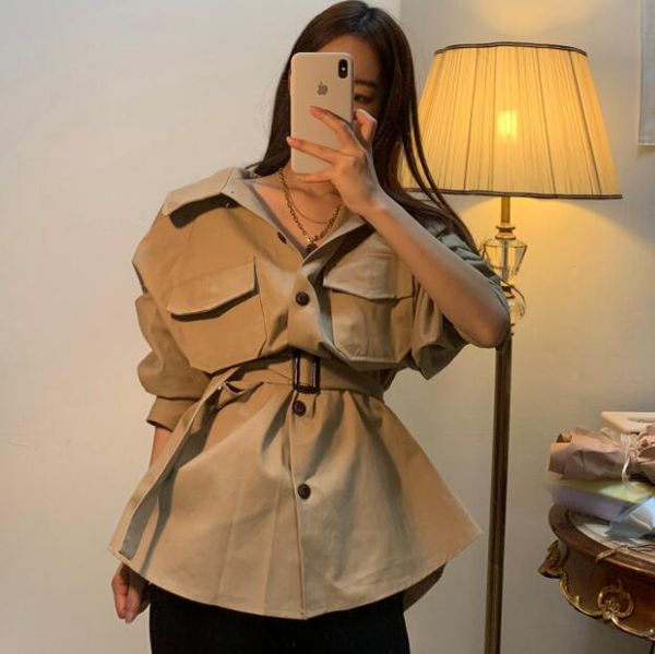 new fashion 2019 autumn women casual trenchs single breasted simple classic trench coat with belt chic female windbreaker, Tan;black
new fashion 2019 autumn women casual trenchs single breasted simple classic trench coat with belt chic female windbreaker, Tan;black