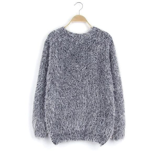 pullovers autumn winter women o-neck sweater loose knitted ladies sweater female plus size casual solid color plush #qwe, White;black
pullovers autumn winter women o-neck sweater loose knitted ladies sweater female plus size casual solid color plush #qwe, White;black