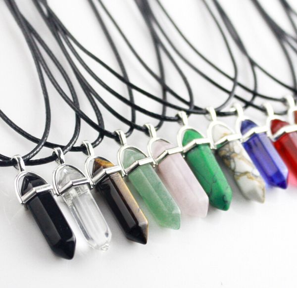 20color 40pcs/lot fashion jewelry natural crystal hexagonal column bullet hexagonal necklace woman pendant necklaces fashion jewelry party, Silver
20color 40pcs/lot fashion jewelry natural crystal hexagonal column bullet hexagonal necklace woman pendant necklaces fashion jewelry party, Silver
