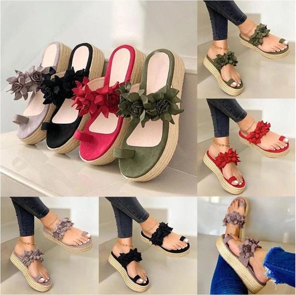 women summer casual daily handmade flower slip on platform sandals thick bottom slippers female beach slides girls, Black
women summer casual daily handmade flower slip on platform sandals thick bottom slippers female beach slides girls, Black