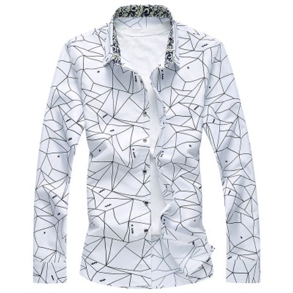 classic formal geometric plaid shirts mens designer plus size spring long sleeve dress shirt, White;black
classic formal geometric plaid shirts mens designer plus size spring long sleeve dress shirt, White;black