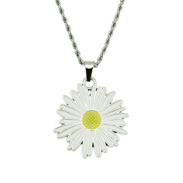 trendy daisy flower necklaces pendants for women stainless steel chain necklace daisy necklace jewelry collar colar de plata, Silver
trendy daisy flower necklaces pendants for women stainless steel chain necklace daisy necklace jewelry collar colar de plata, Silver