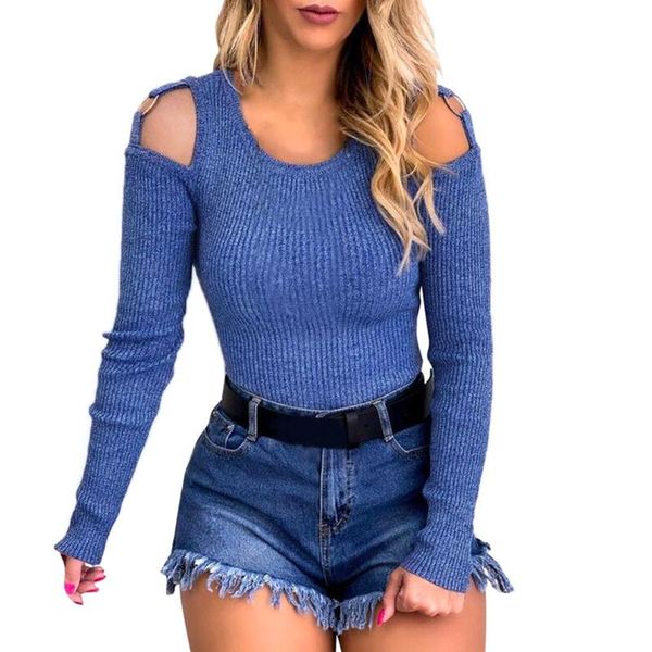 soft solid fashion autumn crew neck knit casual cotton blend pullover slim cold shoulder sleeve stretch women top, White
soft solid fashion autumn crew neck knit casual cotton blend pullover slim cold shoulder sleeve stretch women top, White