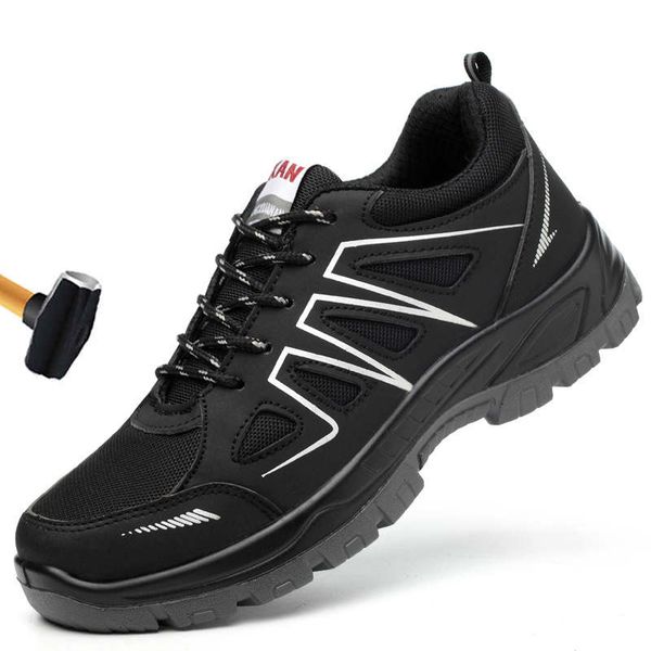 men steel toe work safety shoes lightweight breathable anti-smashing anti-puncture non-slip reflective men protective footwear, Black
men steel toe work safety shoes lightweight breathable anti-smashing anti-puncture non-slip reflective men protective footwear, Black