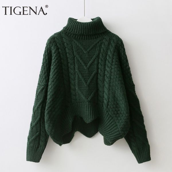 tigena thick warm turtleneck short pullover sweater women jumper 2019 winter batwing sleeve sweater female pull femme green pink, White;black
tigena thick warm turtleneck short pullover sweater women jumper 2019 winter batwing sleeve sweater female pull femme green pink, White;black