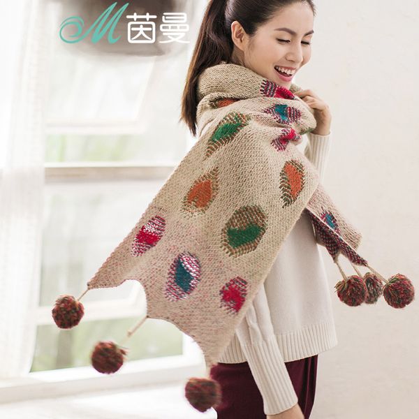 inman autumn and winter new arrival super long wool warm knitting hairball scarf, Blue;gray
inman autumn and winter new arrival super long wool warm knitting hairball scarf, Blue;gray