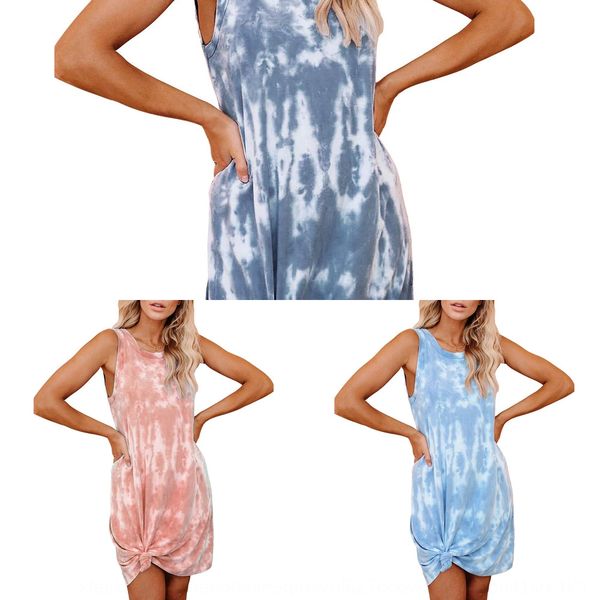 2020 women's tie-dyed pajamas vest dress sleeveless casual wear swing vest dress loose and comfortable, Blue;red
2020 women's tie-dyed pajamas vest dress sleeveless casual wear swing vest dress loose and comfortable, Blue;red