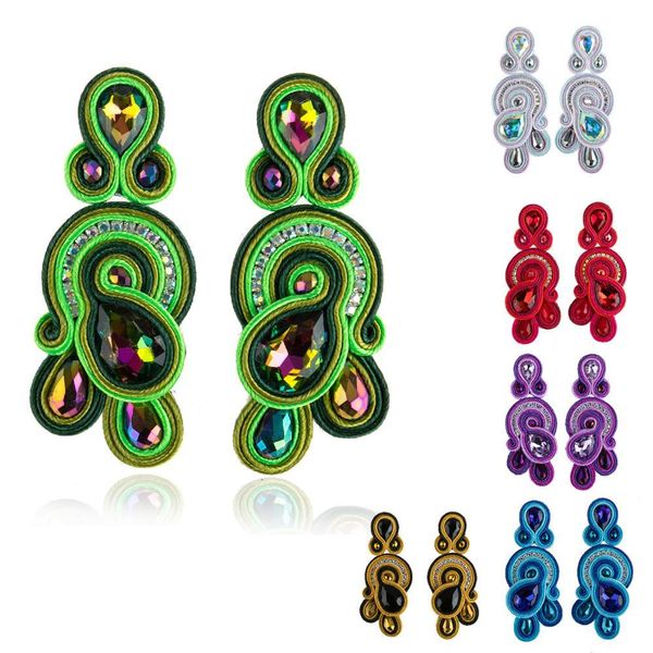kpacta fashion soutache earring 2020 retro design ethnic style handmade weaving women's earring drop earring accessories, Silver
kpacta fashion soutache earring 2020 retro design ethnic style handmade weaving women's earring drop earring accessories, Silver