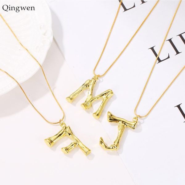 qingwen fashion personalized 26 letter alphabet pendant necklace gold color chain initial bib necklaces charms for women jewelry, Silver
qingwen fashion personalized 26 letter alphabet pendant necklace gold color chain initial bib necklaces charms for women jewelry, Silver