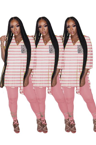 women two piece outfits fashion tracksuit striped leopard print long sleeve t shirt pants trousers casual sports suits woman clothes d8402, White
women two piece outfits fashion tracksuit striped leopard print long sleeve t shirt pants trousers casual sports suits woman clothes d8402, White