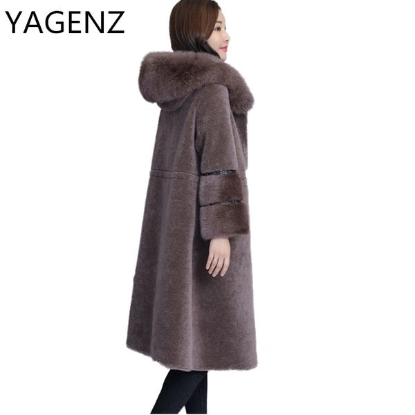 2019 winter brand women big fur collar hooded jacket korean loose warm thick long overcoat coat solid casual female fur coats, Black
2019 winter brand women big fur collar hooded jacket korean loose warm thick long overcoat coat solid casual female fur coats, Black