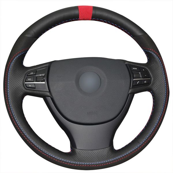 black genuine leather black suede car steering wheel cover for bmw f10 523li 
black genuine leather black suede car steering wheel cover for bmw f10 523li