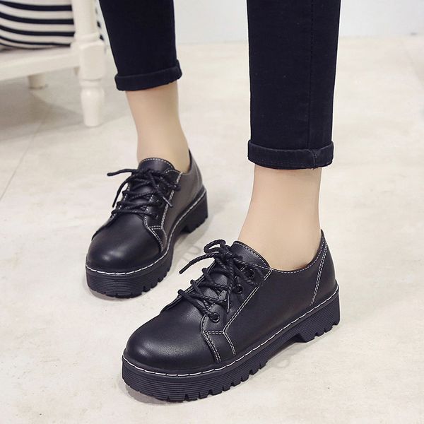 new college wind retro flat shoes korean fashion trend flat shoes wild comfortable shoes, Black
new college wind retro flat shoes korean fashion trend flat shoes wild comfortable shoes, Black