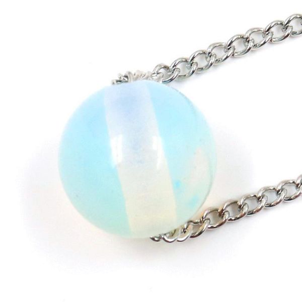 fyjs unique silver plated 18 mm round bead opalite opal pendant link chain necklace simple style jewelry
fyjs unique silver plated 18 mm round bead opalite opal pendant link chain necklace simple style jewelry