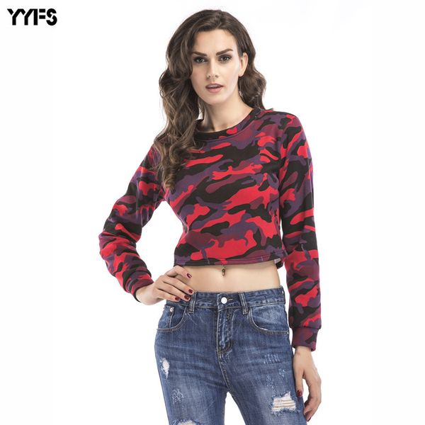 european and american womens 2019 autumn and winter new camouflage short sweater round neck plus velvet womens european and american fas, Black
european and american womens 2019 autumn and winter new camouflage short sweater round neck plus velvet womens european and american fas, Black