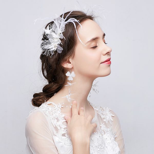 super immortal bride headdress korean bride hair decoration set white wedding garment marriage jewelry, Golden;white
super immortal bride headdress korean bride hair decoration set white wedding garment marriage jewelry, Golden;white