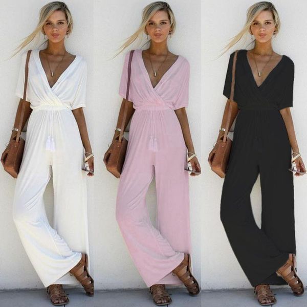 2020 new fashion party ladies bodysuit summer short sleeve long jumpsuit women chiffon v neck playsuit womens clothing, Black;white
2020 new fashion party ladies bodysuit summer short sleeve long jumpsuit women chiffon v neck playsuit womens clothing, Black;white