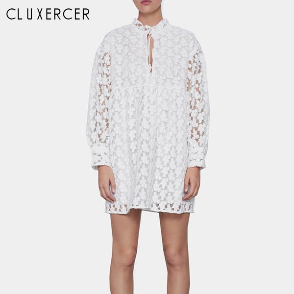 elegant hollow out women dress long sleeve ruffled neck white mini dress spring summer casual solid dresses, Black;gray
elegant hollow out women dress long sleeve ruffled neck white mini dress spring summer casual solid dresses, Black;gray