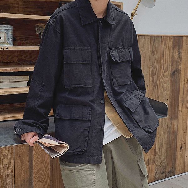 male streetwear hip hop coat outerwear men japan style vintage fashion loose casual multi-pockets cargo jackets, Black;brown
male streetwear hip hop coat outerwear men japan style vintage fashion loose casual multi-pockets cargo jackets, Black;brown