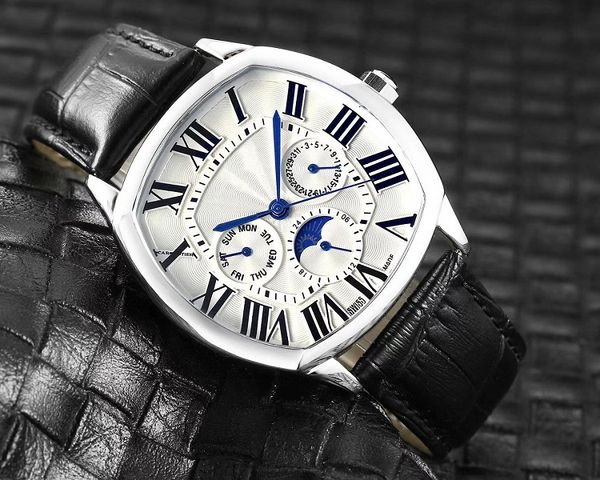 all dials working satch men watch luxury watches with calendar leather strap brand for men gift carti in, Slivery;brown
all dials working satch men watch luxury watches with calendar leather strap brand for men gift carti in, Slivery;brown