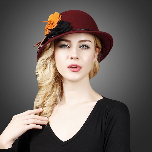 fashion autumn winter women's fedora caps bucket caps for woman lady flower wool dome fedora hat, Blue;gray
fashion autumn winter women's fedora caps bucket caps for woman lady flower wool dome fedora hat, Blue;gray