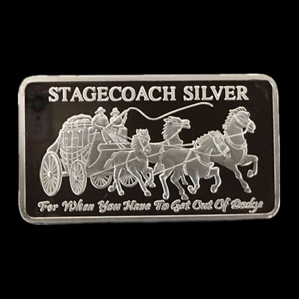 10 pcs non magnetic the stagecoach bar silver plated coin 50 mm x 28 mm ingot souvenir decoration coin
10 pcs non magnetic the stagecoach bar silver plated coin 50 mm x 28 mm ingot souvenir decoration coin