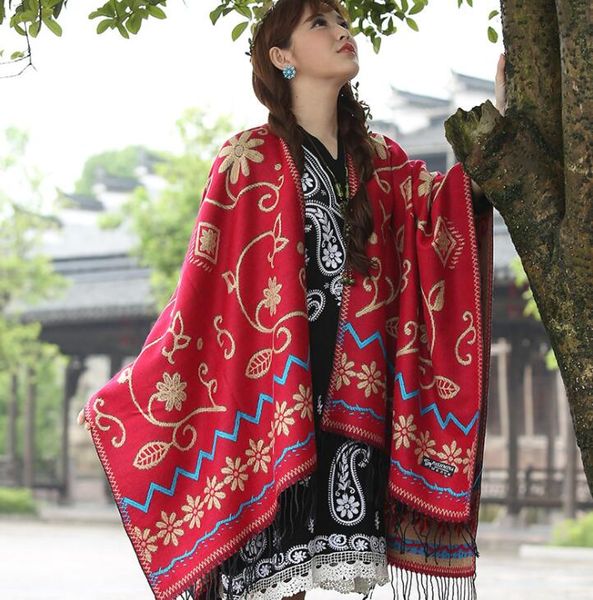 national wind spring and autumn cashmere cloak female cloak, winter thickening shawl and scarf ing, Blue;gray
national wind spring and autumn cashmere cloak female cloak, winter thickening shawl and scarf ing, Blue;gray