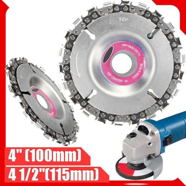 4 inch 22 tooth grinder disc fine chain saw 4 inch angle carving culpting wood grinder chain disc for 100/115 angle
4 inch 22 tooth grinder disc fine chain saw 4 inch angle carving culpting wood grinder chain disc for 100/115 angle